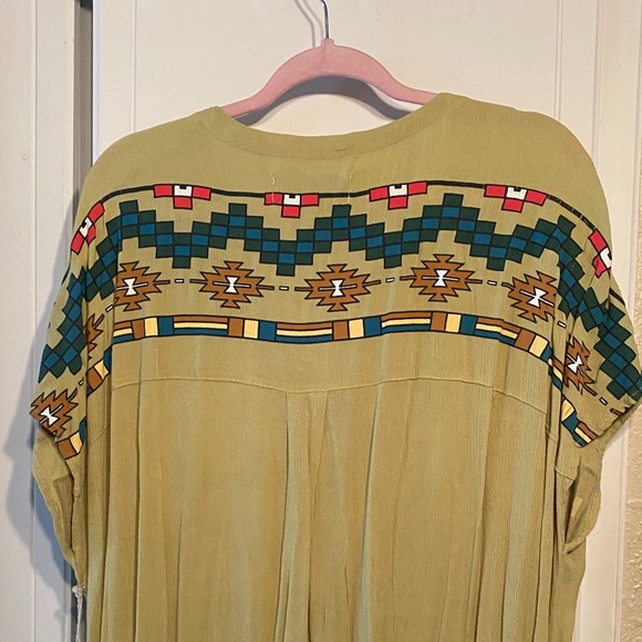Double D Ranch Olive Geometric dress - Picture 9 of 12